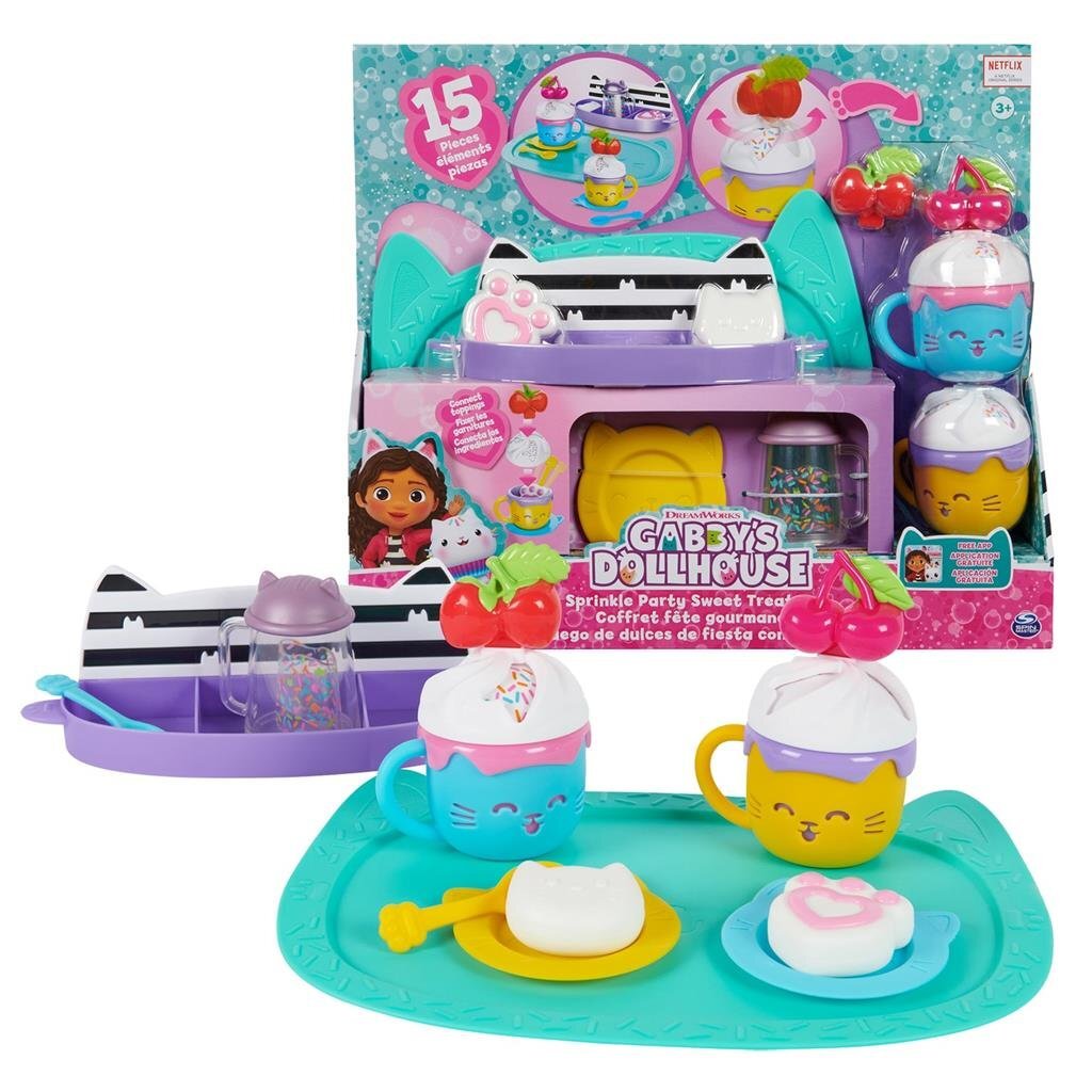 Gabby's Dollhouse Gabby'S Dollhouse Sprinkle Party Serviessetje