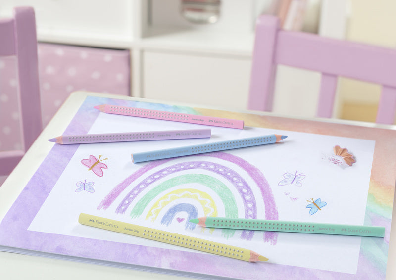 Faber Castell Fc-110991 Jumbo Grip Kleurpotlood Pastel 5 Stuks
