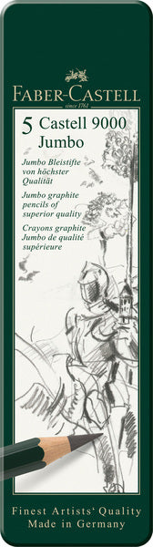 Faber Castell Fc-119305 Potlood 9000 Jumbo Etui Met 5 Stuks