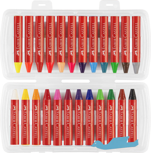 Faber Castell Fc-120034 Waskrijt Jumbo In Opbergbox 24 Stuks