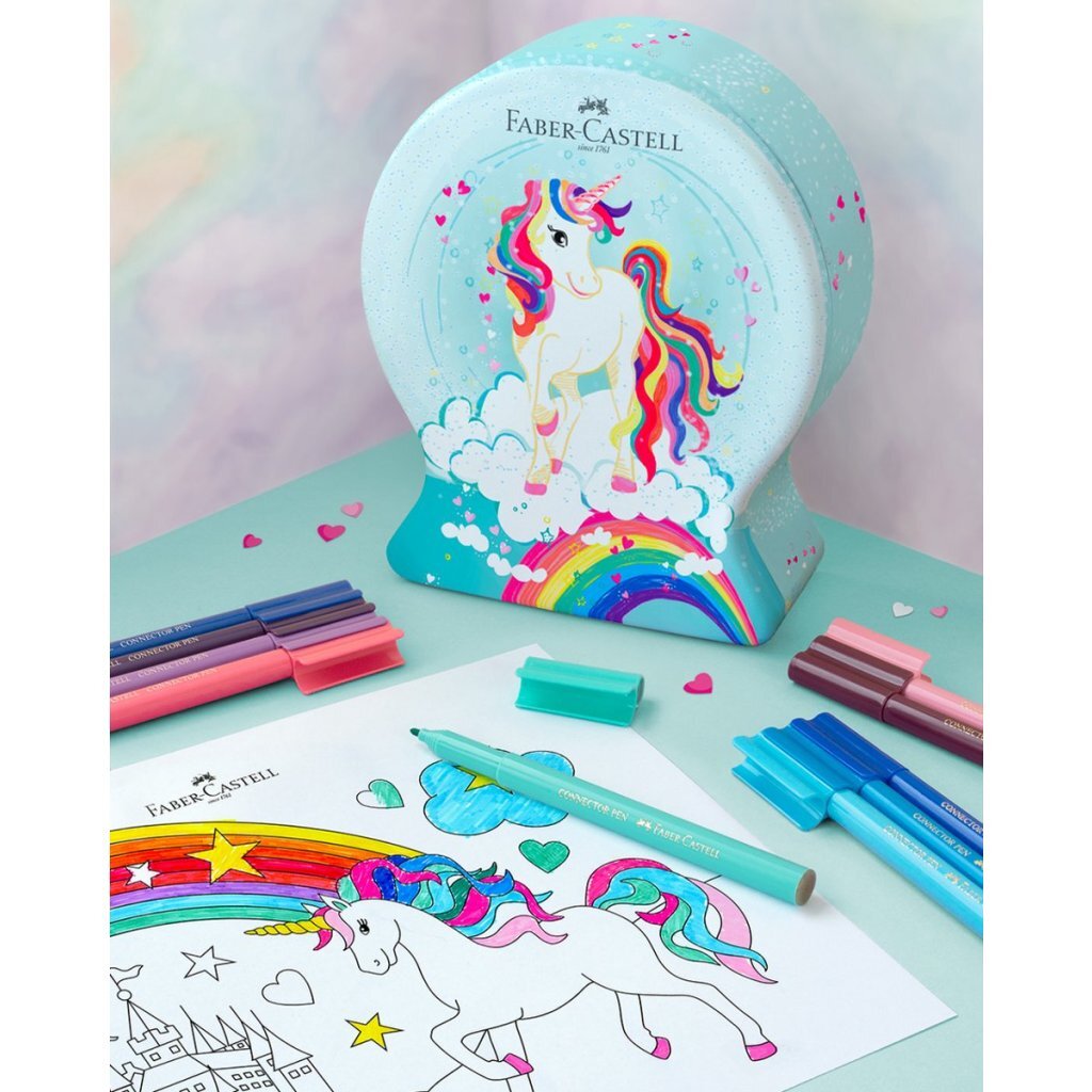 Faber Castell Fc-155544 Viltstift Connector Snow Globe Unicorn 33 Stuks