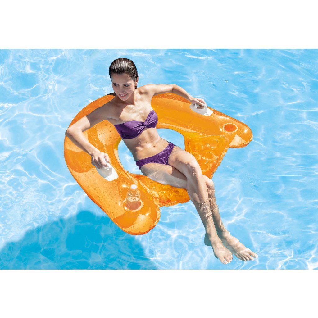 Intex 58859Eu Wet Set Collection Sit 'N Float Opblaasbare Drijfstoel Verschillende Kleuren