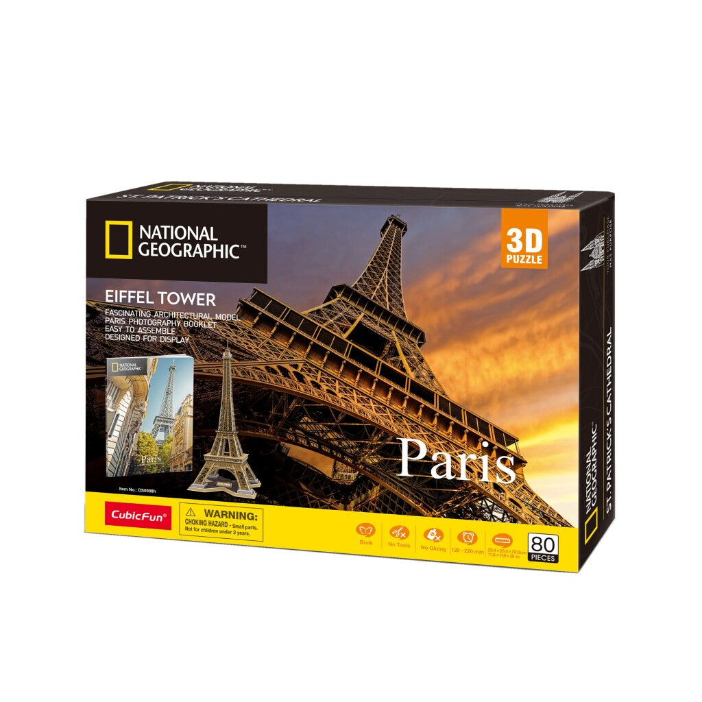 Cubic Fun National Geographic 3D Puzzel De Eifeltoren 80 Stukjes
