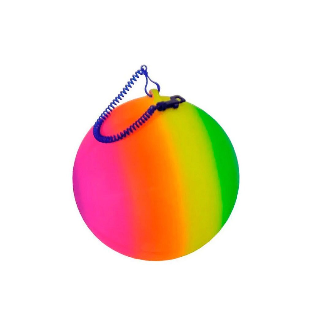 Overige Merken Regenboogbal Met Koord 21 Cm