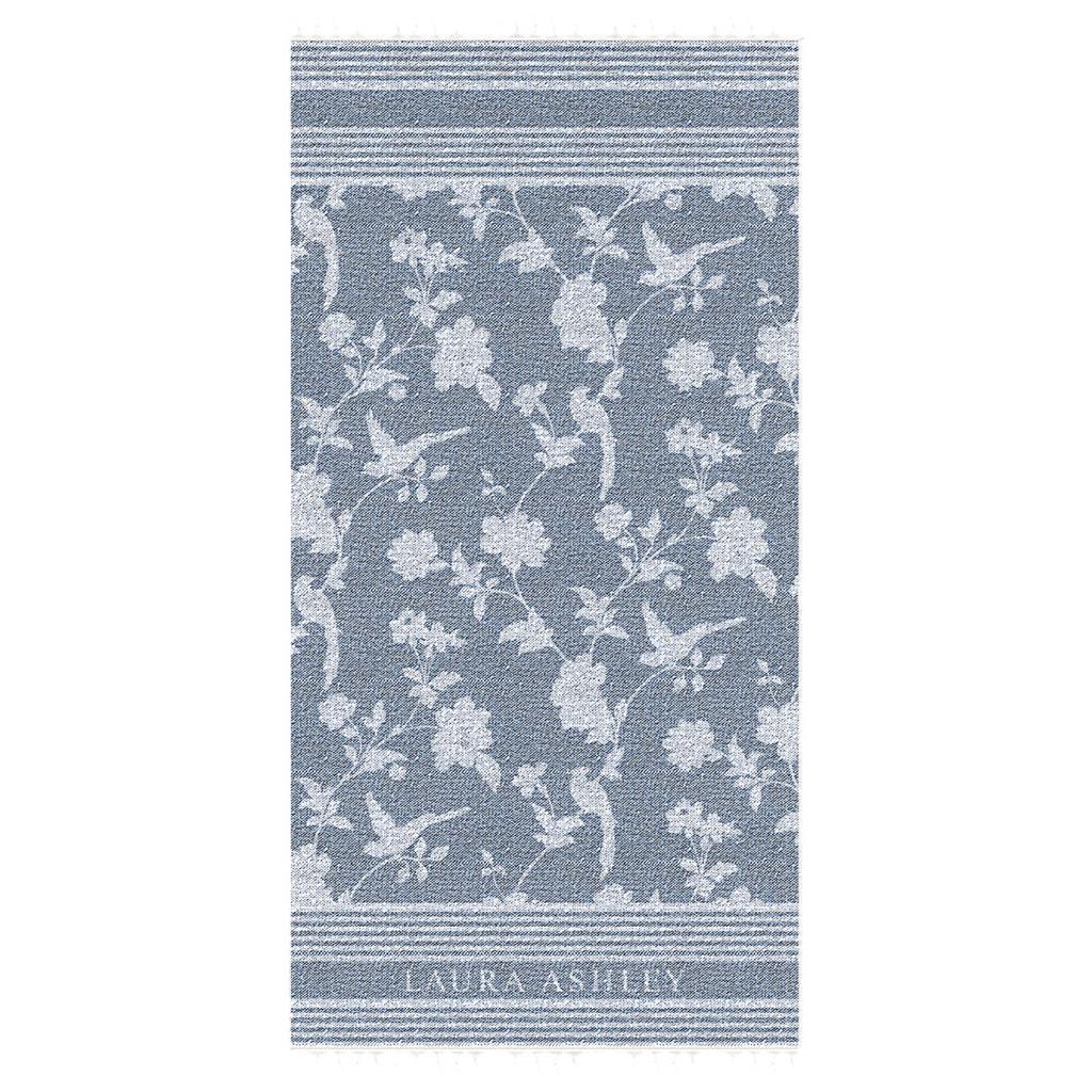 Laura Ashley Hamamdoek Elveden Midnight 90X180 Cm Blauw/Wit
