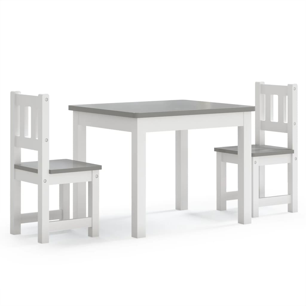 3-Delige Kindertafel- En Stoelenset Mdf