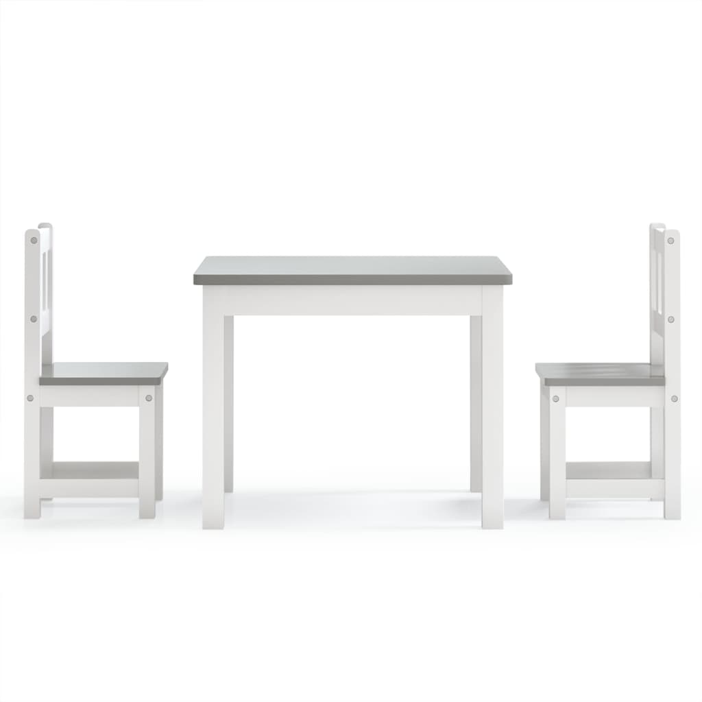 3-Delige Kindertafel- En Stoelenset Mdf