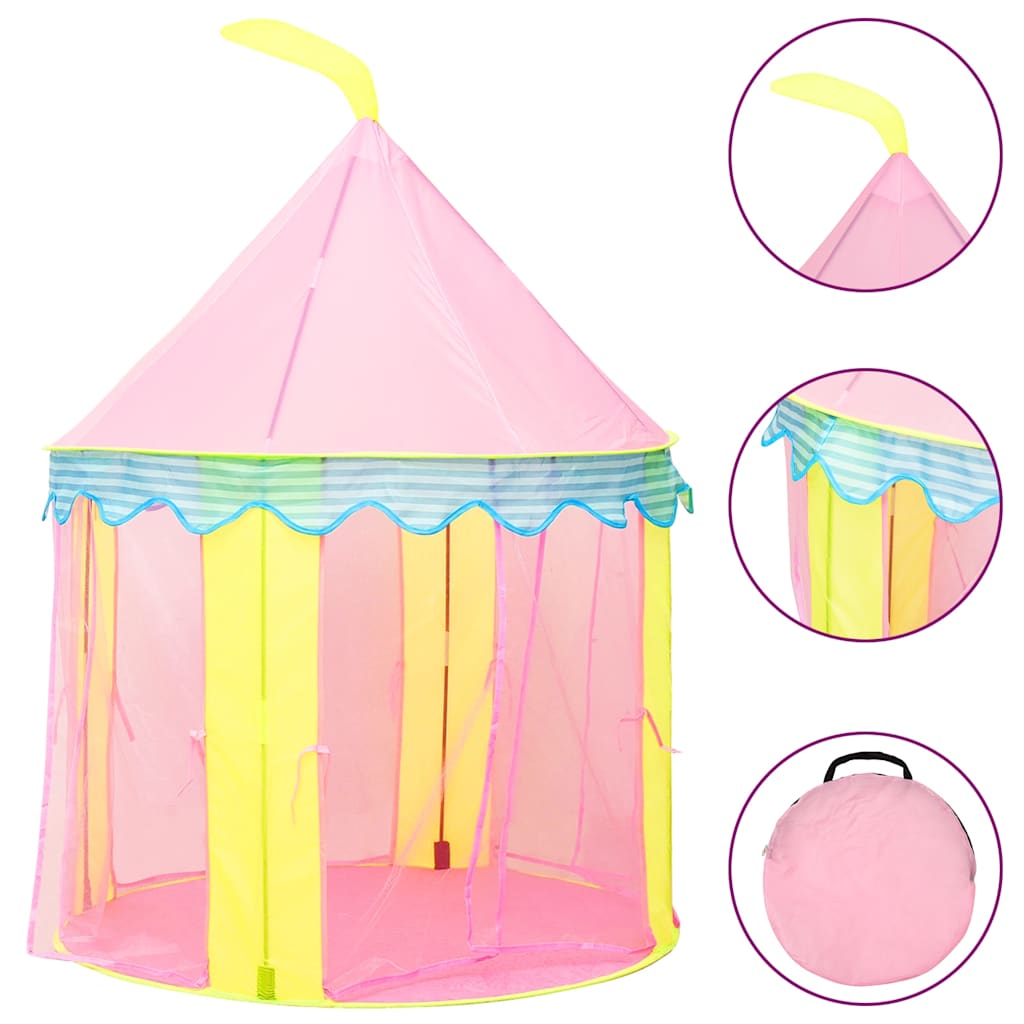 Kinderspeeltent 100X100X127 Cm Roze Betongrijs