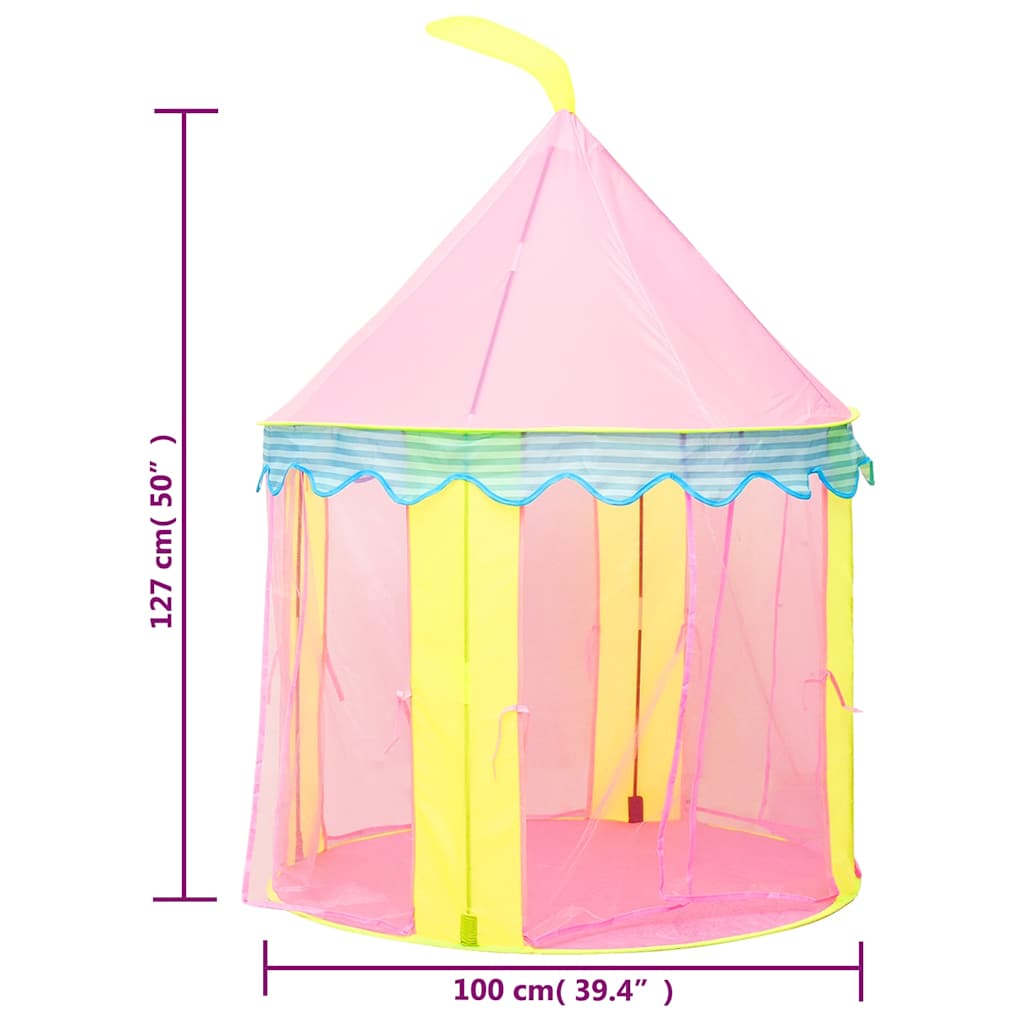 Kinderspeeltent 100X100X127 Cm Roze Betongrijs