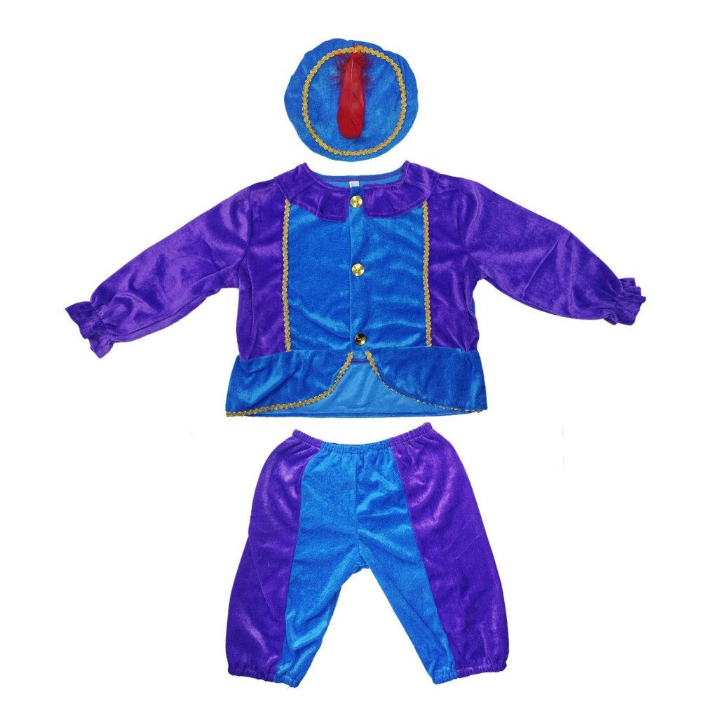 Overige Merken Pietenpak 98-104 Paars/Blauw