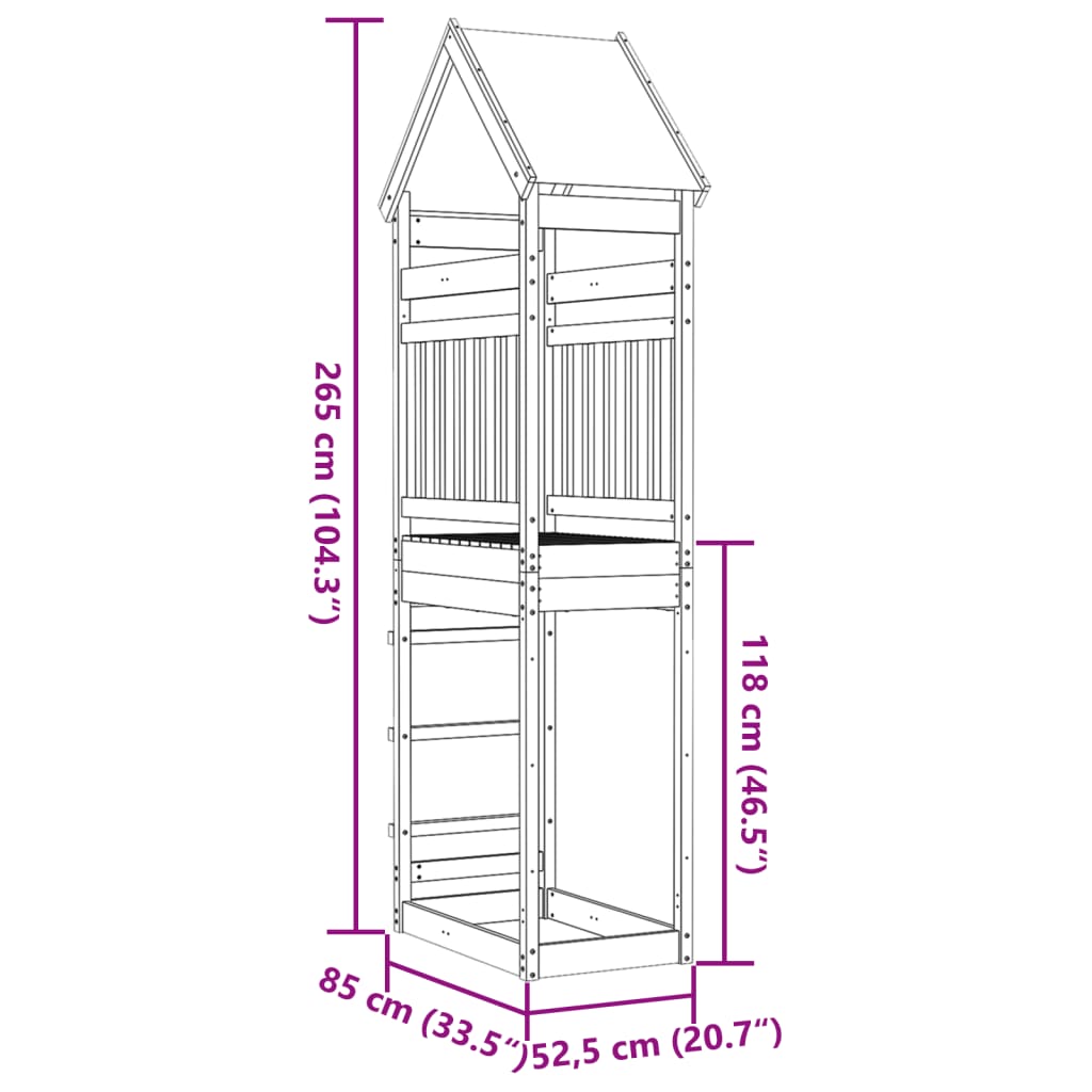 Speeltoren 85X52,5X265 Cm