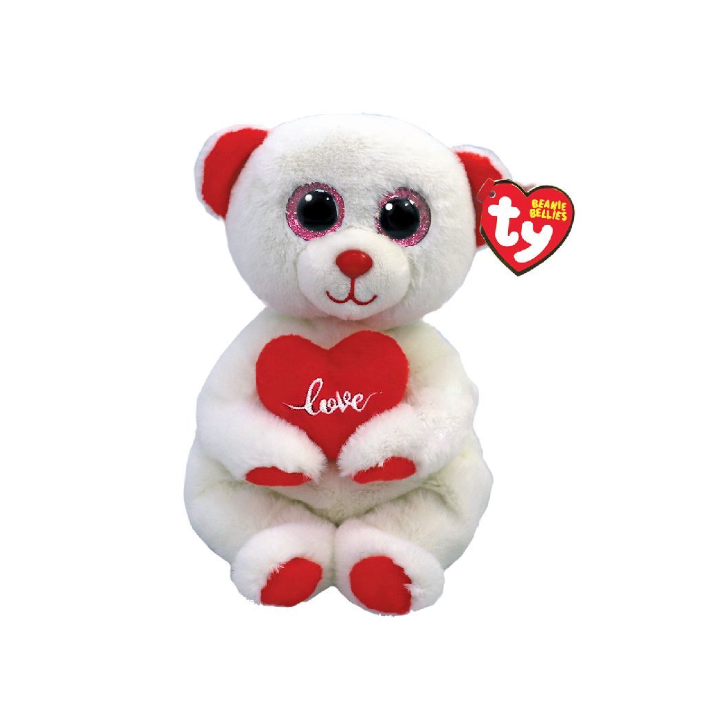 Ty Beanie Babies Bellies Knuffelbeer Desi Met Hart 15 Cm
