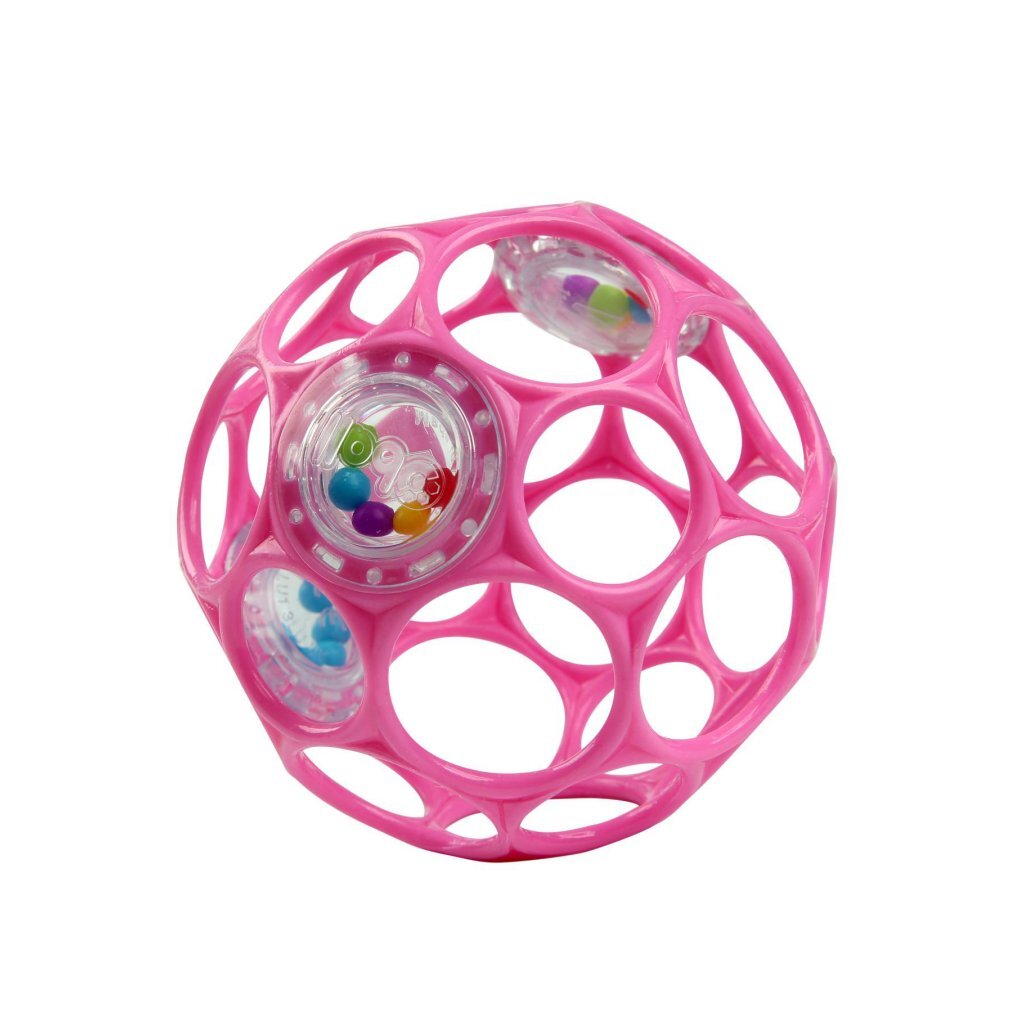 Oball Rattle Easy Grip Roze