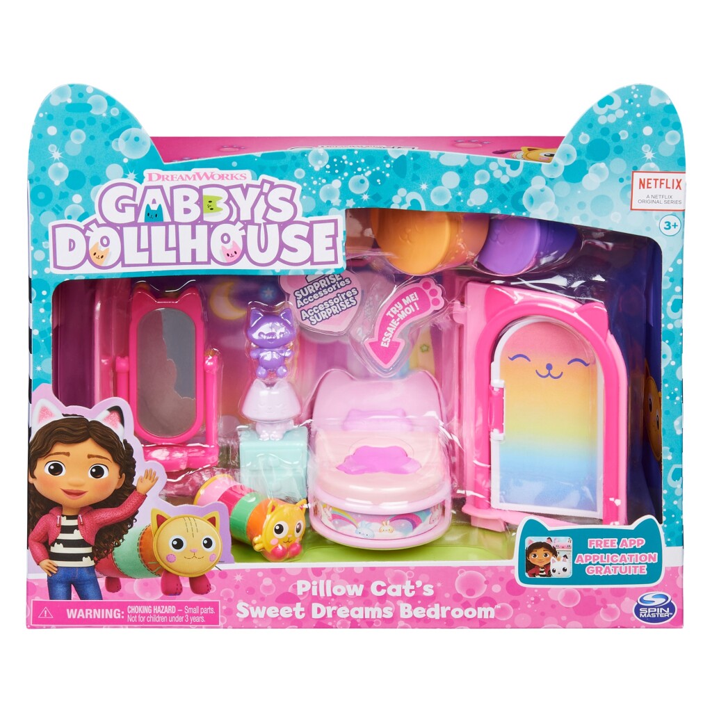 Gabby's Dollhouse Gabby&#039;S Dollhouse Pillow Cats Sweet Dreams Bedroom