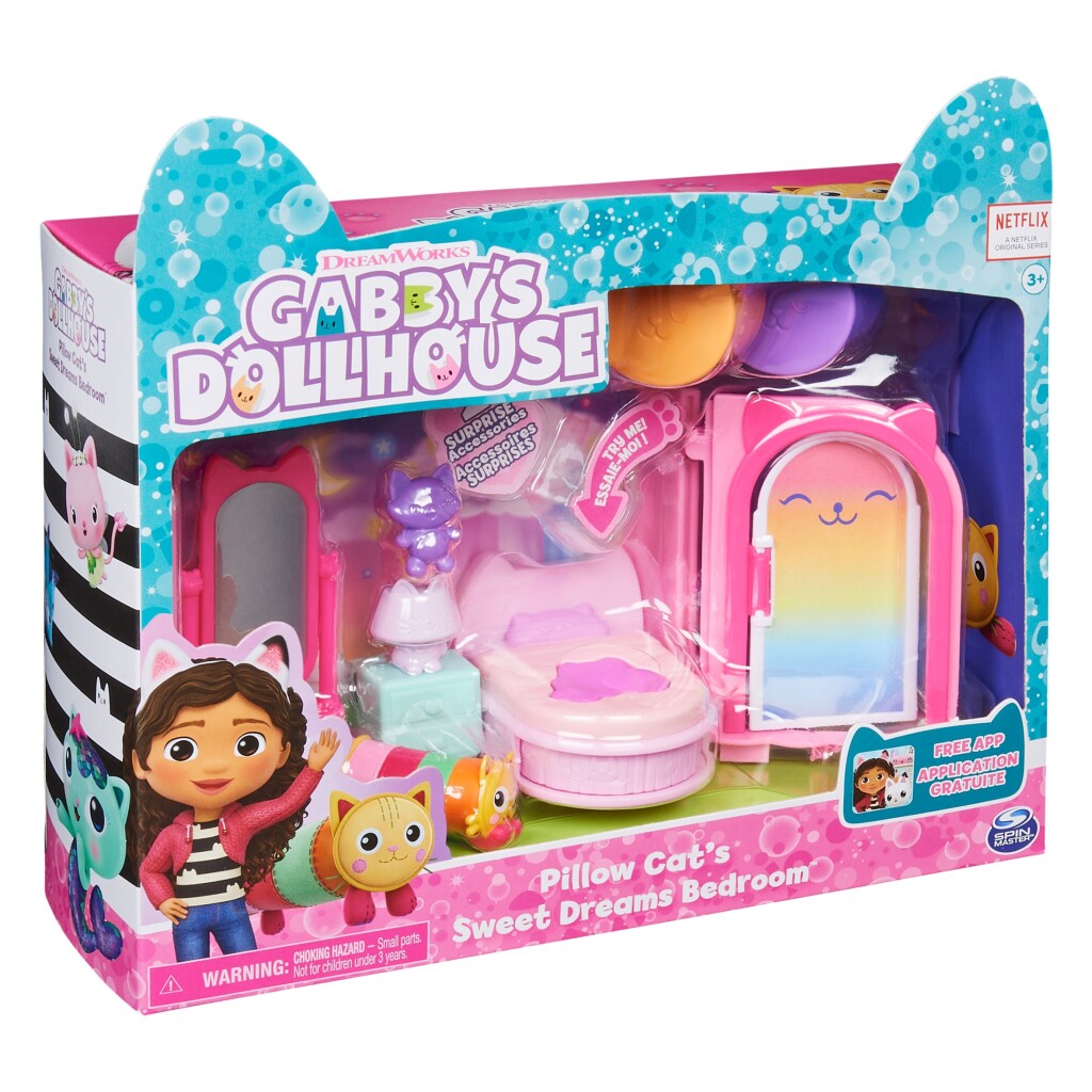 Gabby's Dollhouse Gabby&#039;S Dollhouse Pillow Cats Sweet Dreams Bedroom