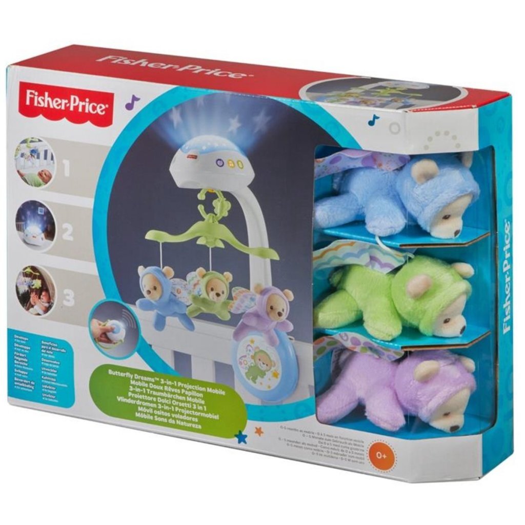 Fisher Price Vlinderdromen 3In1 Projectormobiel + Geluid