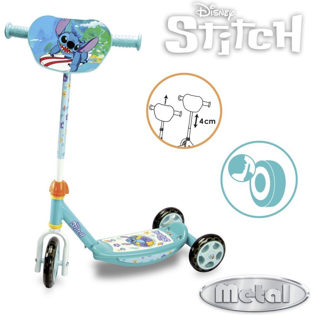 Smoby Disney Stitch Step Met 3 Wielen Blauw