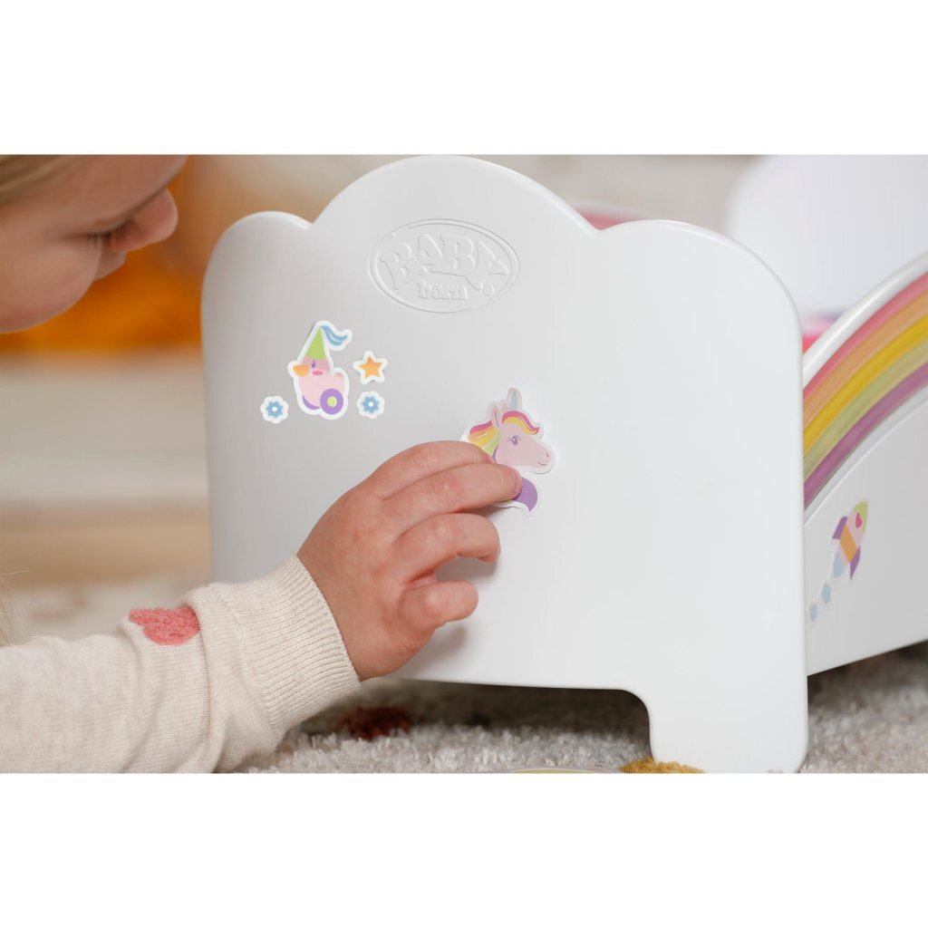 Baby Born Regenboog Bed + Licht En Geluid Wit