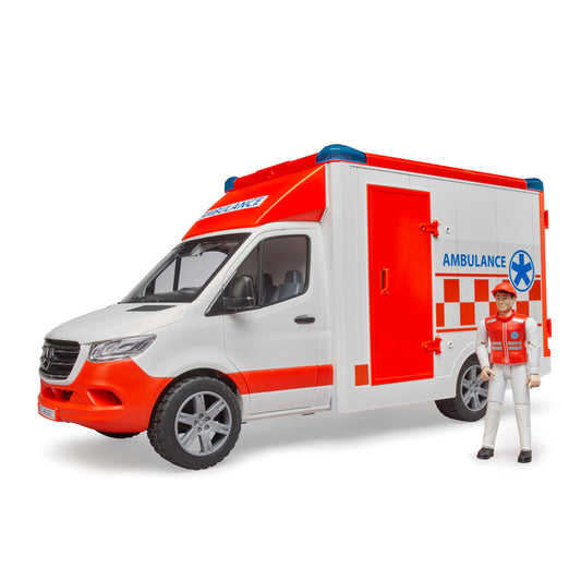 Bruder 02676 Mercedes Benz Sprinter Ambulance Met Chauffeur + Licht En Geluid