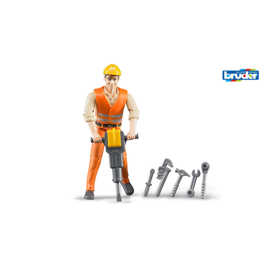 Bruder 60020 Constructiemedewerker Met Accessoires