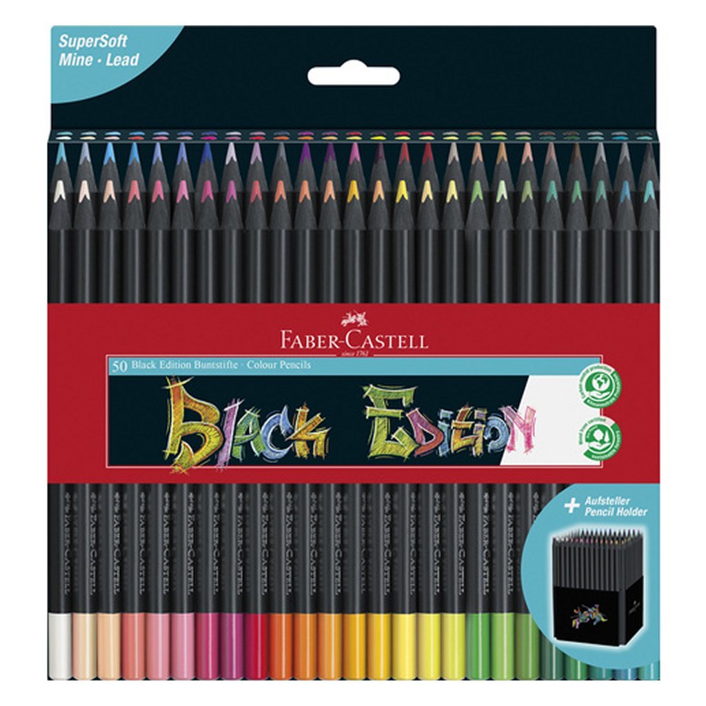 Faber Castell Fc-116450 Black Edition Kleurpotloden 50 Stuks