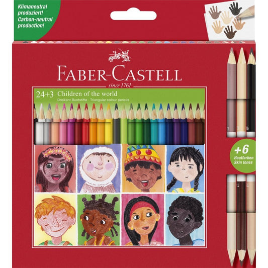 Faber Castell Fc-511515 Children Of The World Kleurpotloden 24 + 3 Stuks