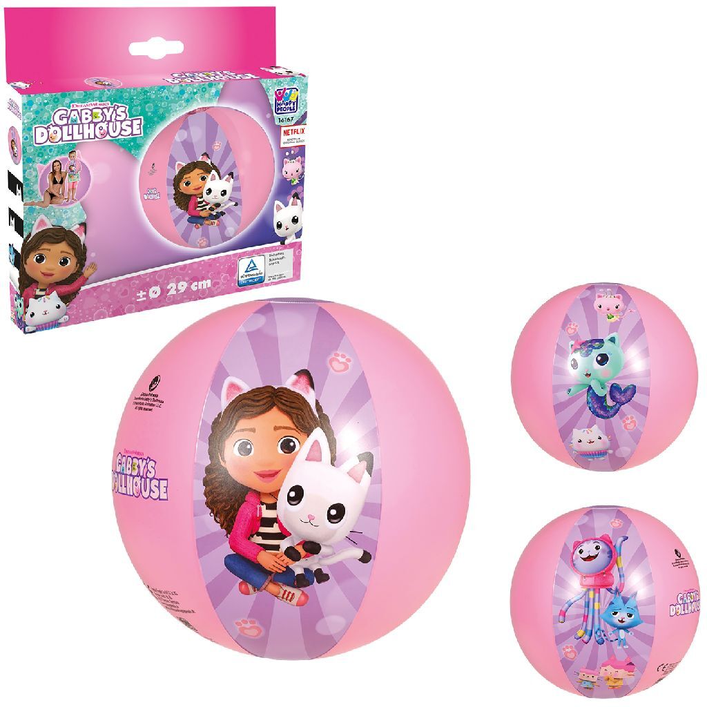 Gabby's Dollhouse Gabby&#039;S Dollhouse Strandbal 29 Cm Roze/Paars