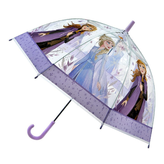 Disney Frozen Kinderparaplu 70 Cm Paars/Transparant