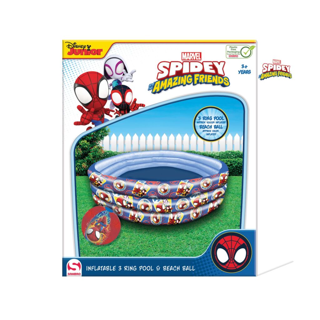 Disney Spidey And Friends 3 Rings Zwembad + Strandbal Donkerblauw/Rood