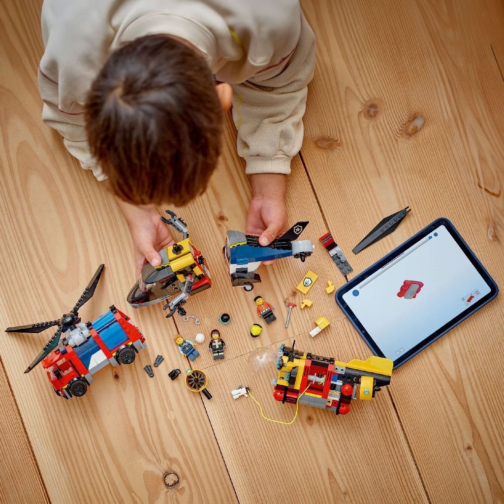 Lego City 60462 Great Vehicles Helikopter, Brandweerauto En Onderzee&Euml;R
