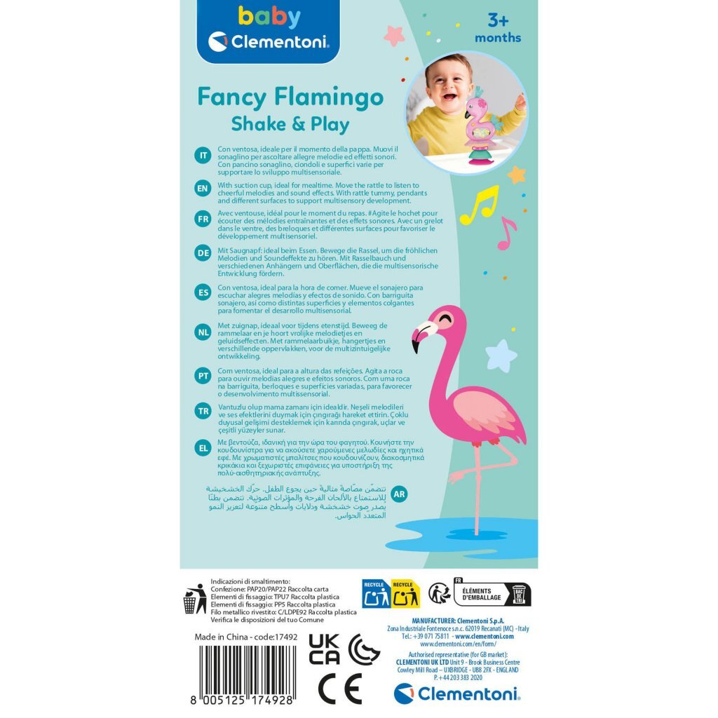Clementoni Baby Shake &Amp; Play Flamingo + Geluid