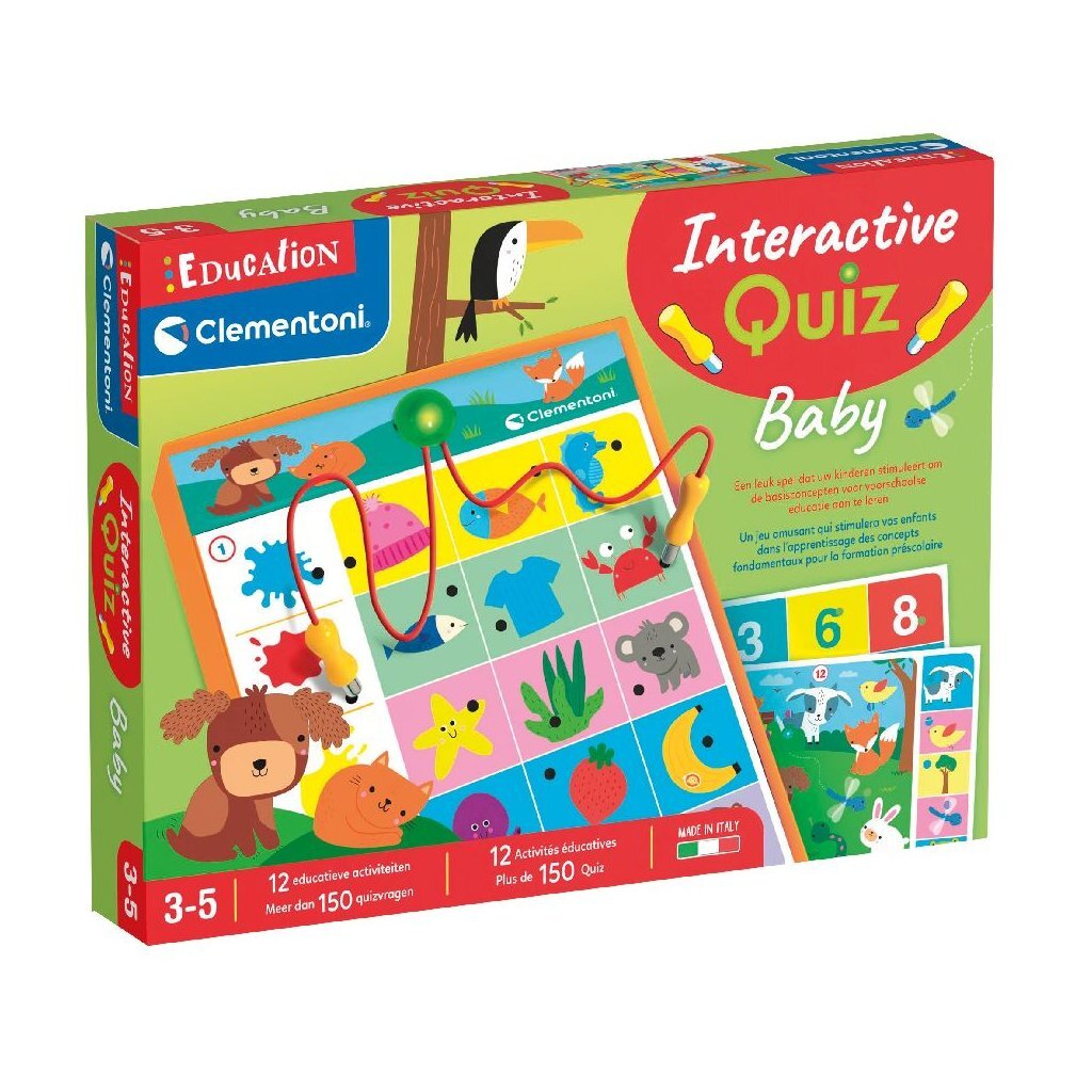 Clementoni Baby Interactive Quiz + Licht En Geluid
