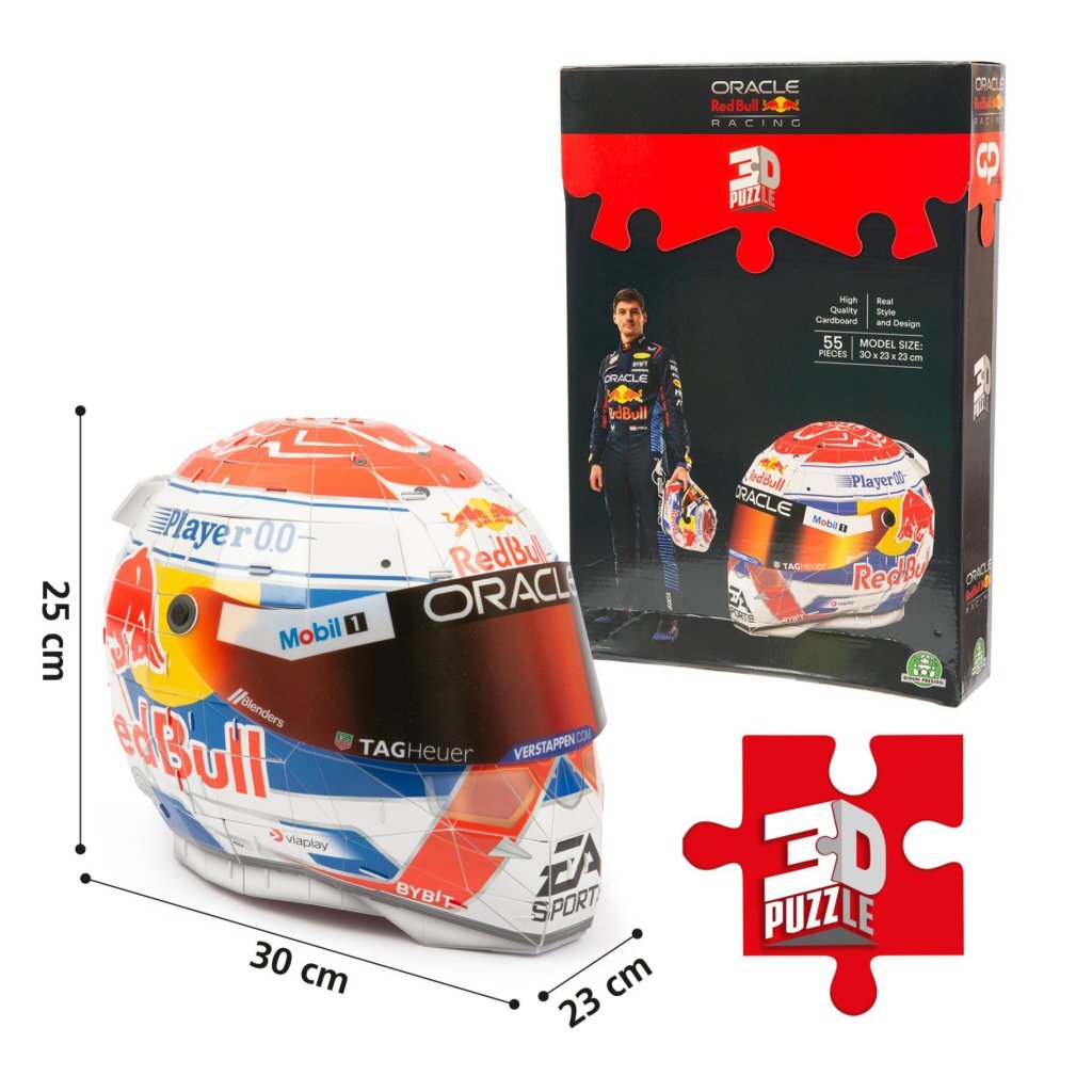 Overige Merken 3D Puzzel Formule 1 Helm Max Verstappen 55 Stukjes