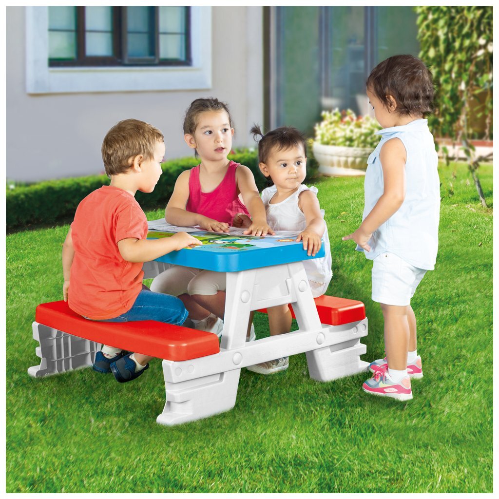 Dolu Fisher Price Picknicktafel Rood/Wit/Blauw