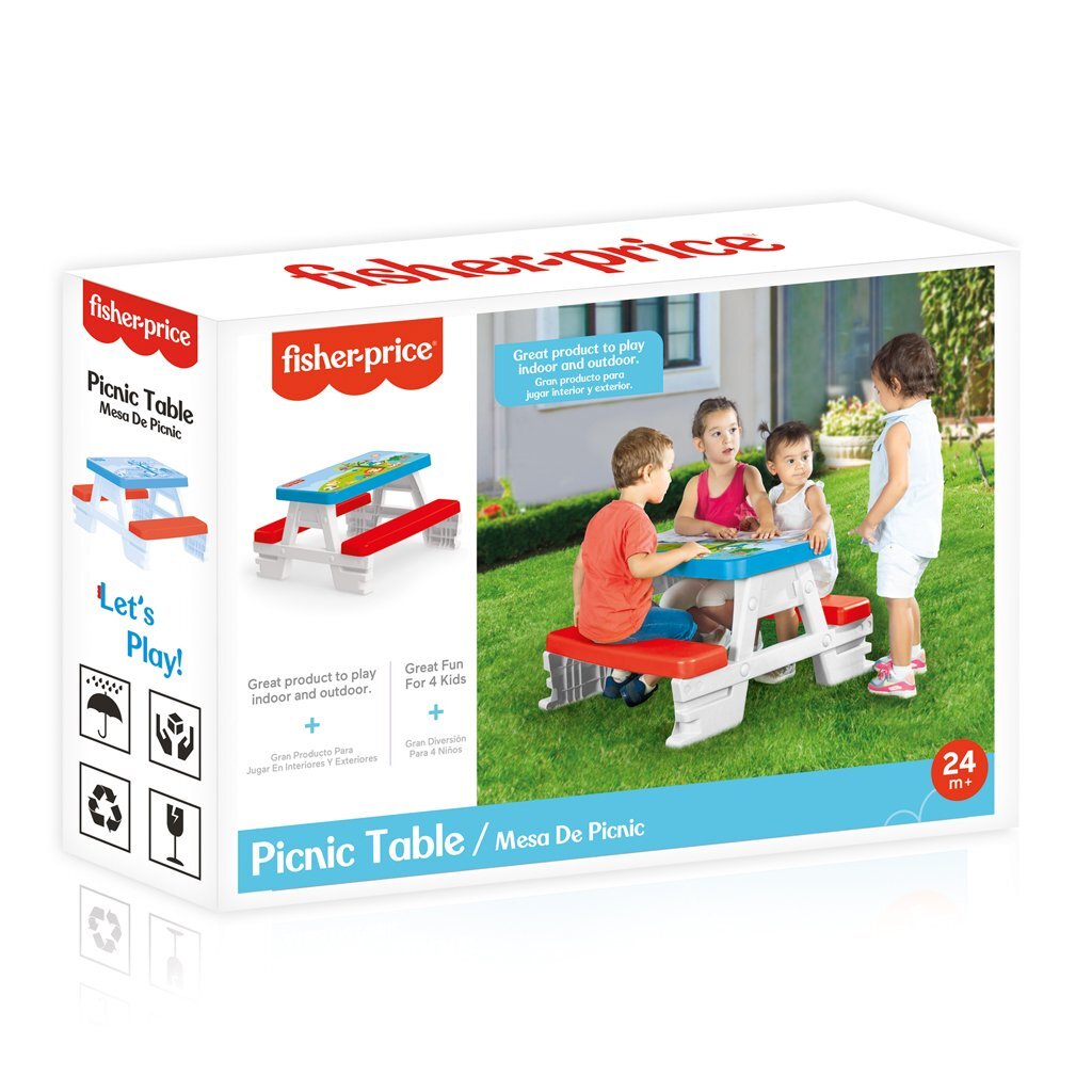 Dolu Fisher Price Picknicktafel Rood/Wit/Blauw