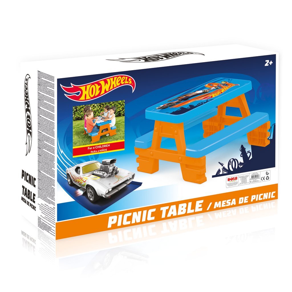 Dolu Hot Wheels Picknicktafel Blauw/Oranje