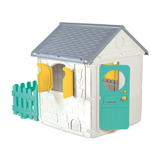 Dolu Speelhuis 122.5X104X156 Cm + Geluid Wit/Groen/Grijs/Geel