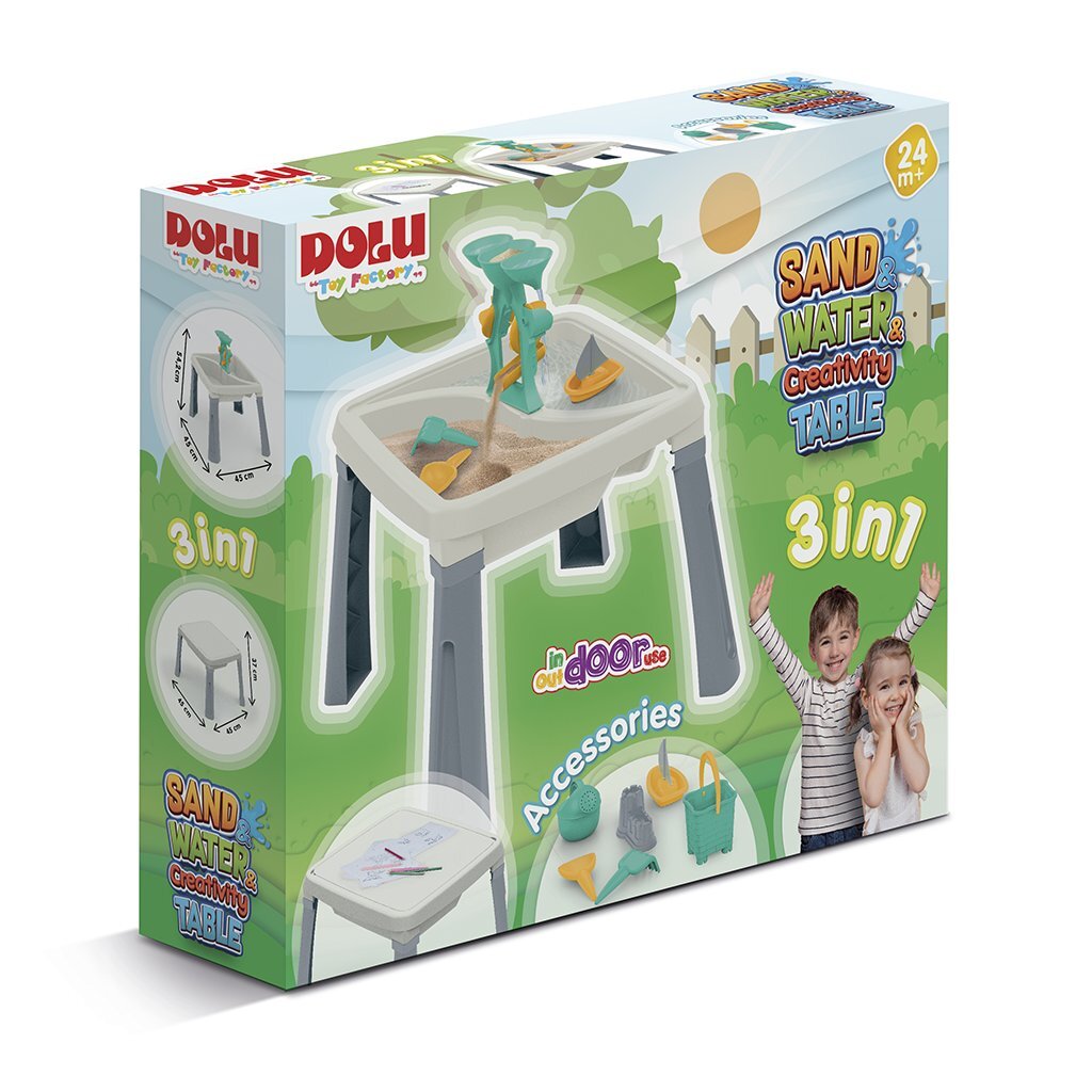 Dolu Zand-Watertafel + Accessoires Wit/Grijs