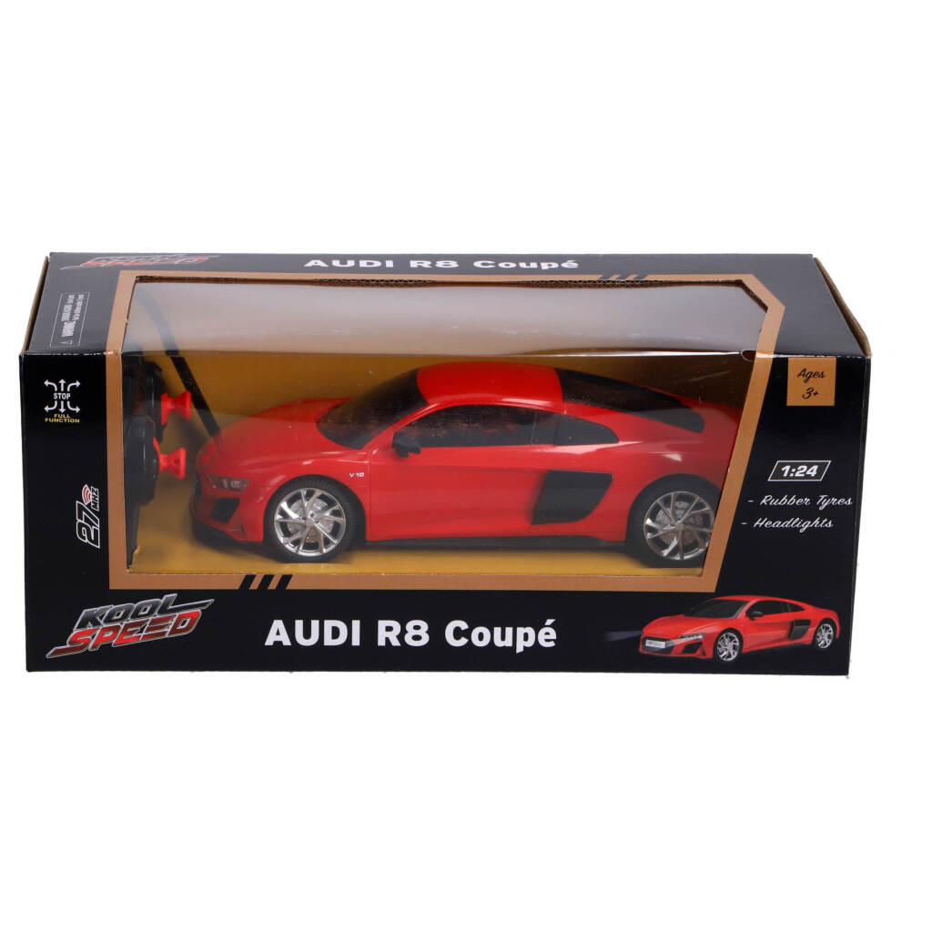 Kool Speed Rc Audi R8 Coup&Eacute; 1:24 + Licht Rood
