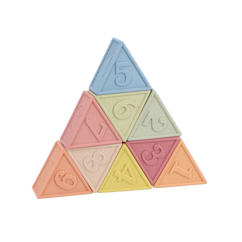 Jipy Bioplastic Zachte Blokken Driehoek 9-Delig