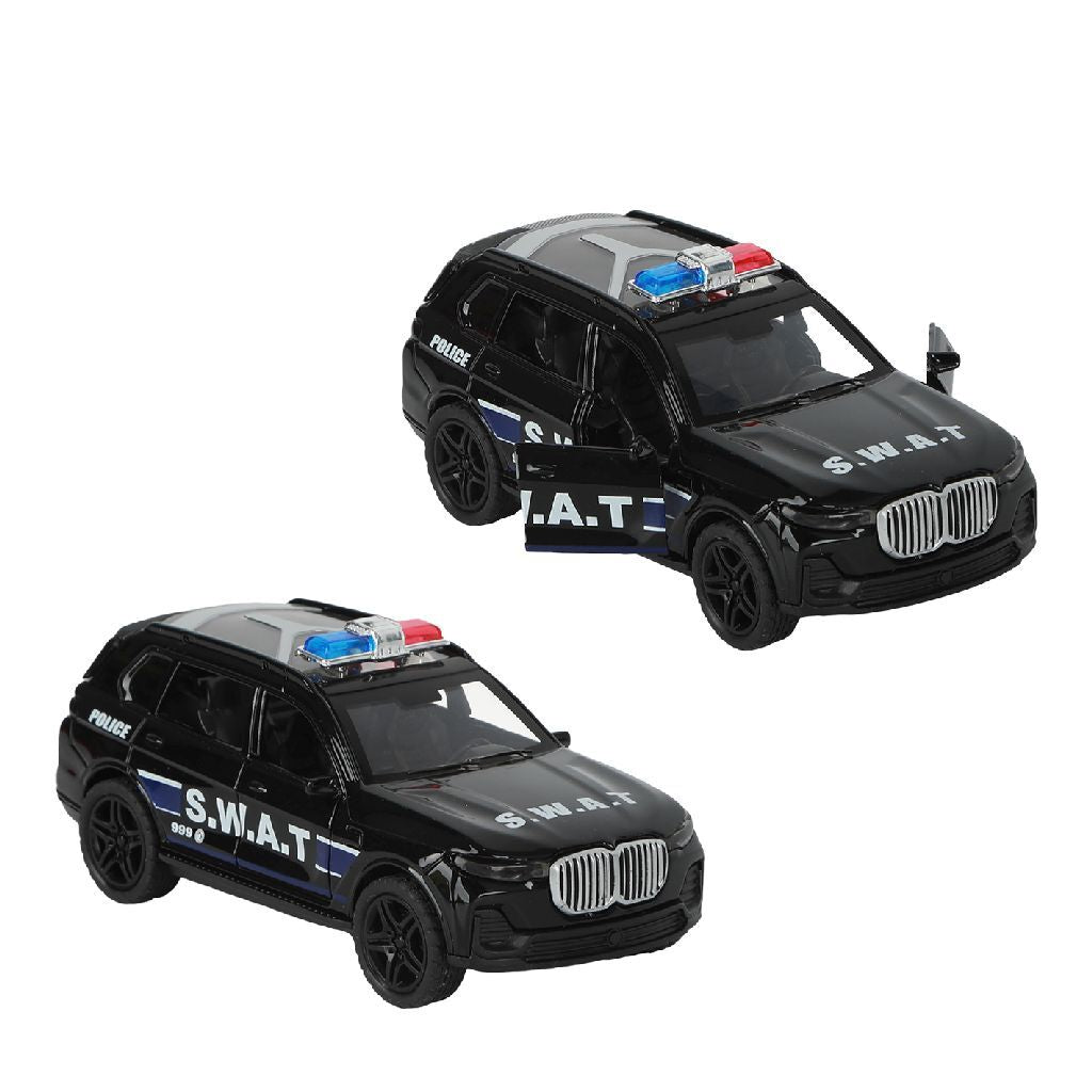 112 Pull-Back S.w.a.t. Auto 1:36 + Licht En Geluid