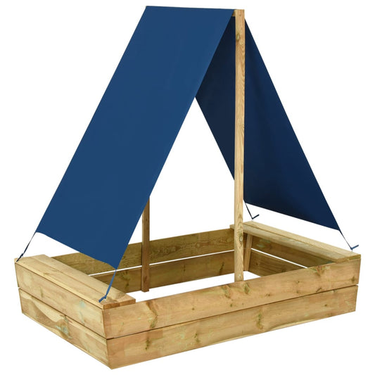 Zandbak Met Dak 80X60X97,5 Cm Geïmpregneerd Grenenhout