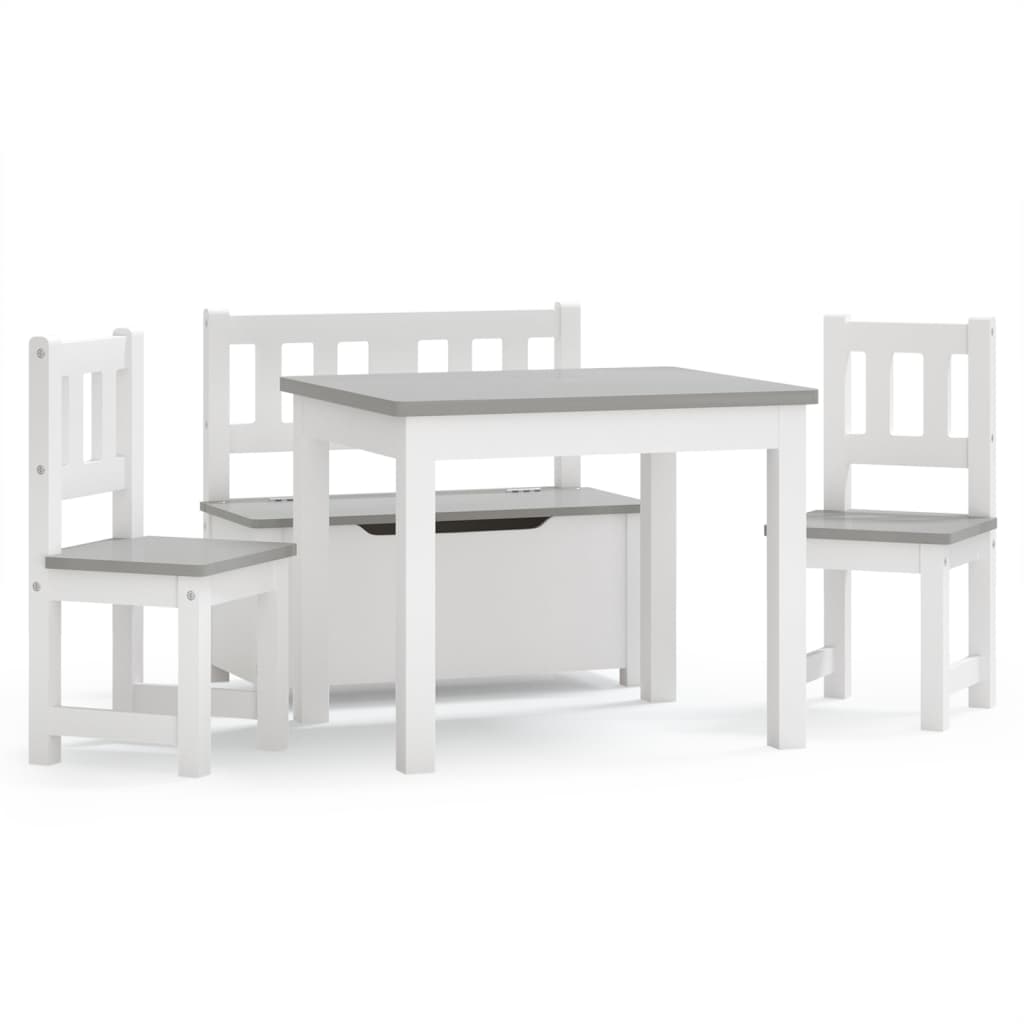 3-Delige Kindertafel- En Stoelenset Mdf