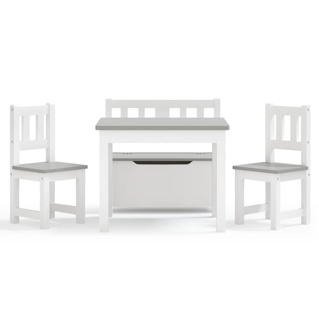 3-Delige Kindertafel- En Stoelenset Mdf