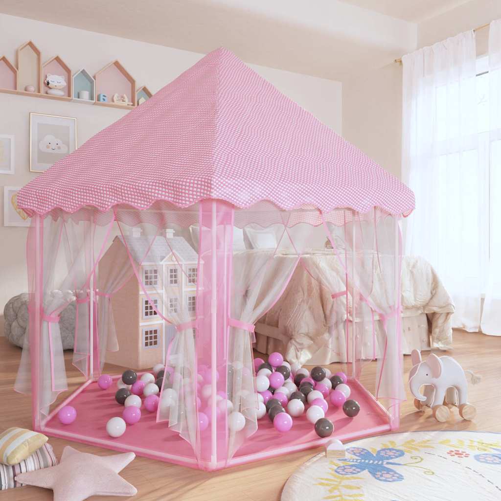 Prinsessenspeeltent Met 250 Ballen 133X140 Cm Roze
