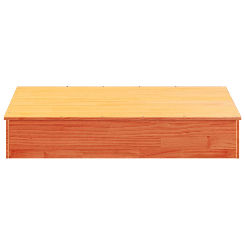 Zandbak Met Deksel 111X111X19,5 Cm Massief Grenenhout