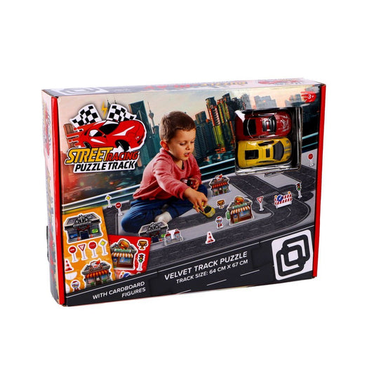 Overige Merken Wegenpuzzel + 2 Auto&#039;S 22-Delig
